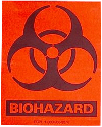 Biohazard Labels - 4" x 4" 10-Pak