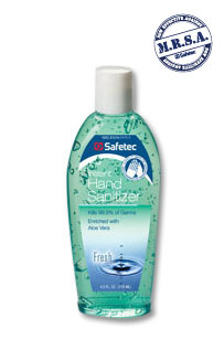 Hand Sanitizer Safetec 4 oz Flip Top bottle